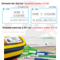 Etichette LIBRI personalizzate grandi - COLIBRI