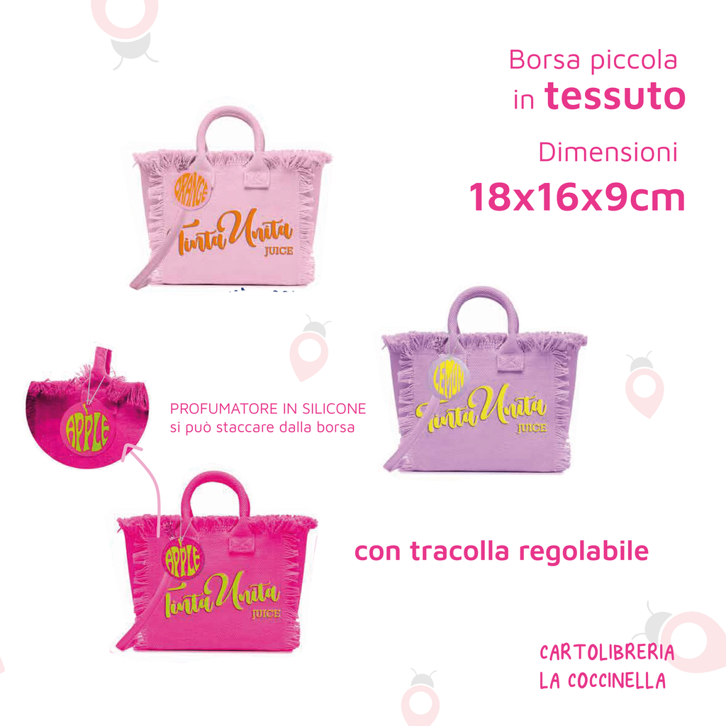 borsa piccola juice con tracolla e profumatore - tintaunita