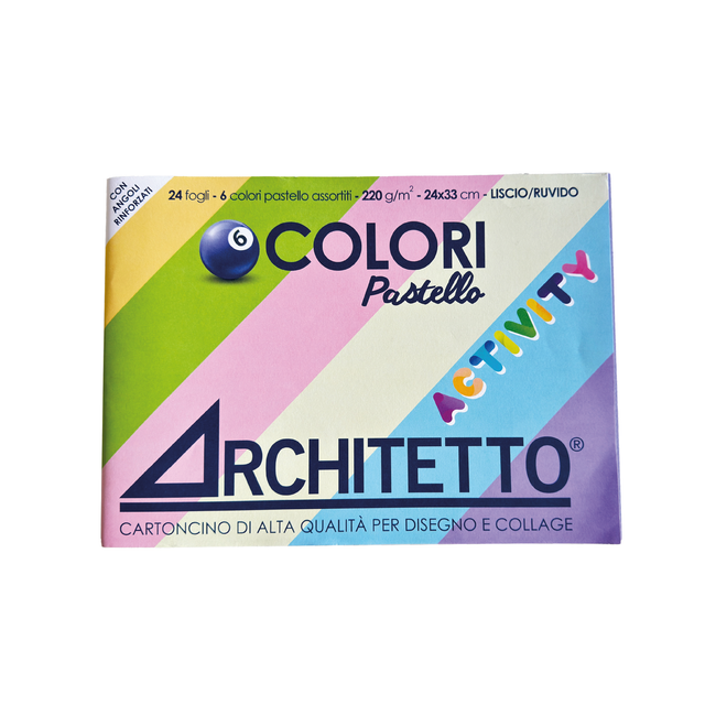 Album disegno cartoncini colorati classici/pastello